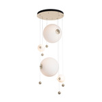 Abacus Round Multi Light Pendant - Soft Gold / Opal