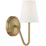 Daphne Wall Sconce - Natural Brass / White