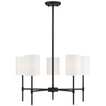 Olivia Chandelier - Matte Black / White