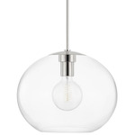 Margot Pendant - Polished Nickel / Clear