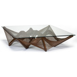 Geo Cocktail Table - Medium Brown