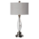 Torlino Table Lamp - Crystal / Light Grey