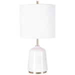 Eloise Table Lamp - White Marble / White Linen