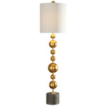 Selim Buffet Lamp - Gold Leaf / White Linen