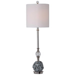 Elody Buffet Lamp - Blue Gray / White Linen