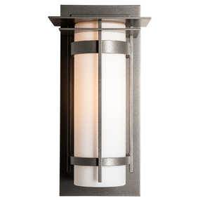 Banded Top Plate Outdoor Wall Sconce