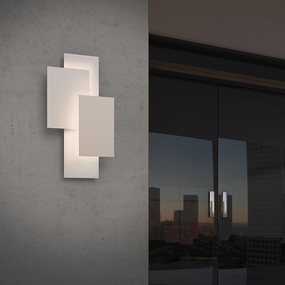 Offset Panels Outdoor Wall Light