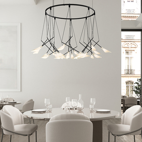 Suspenders Ring Chandelier with Calla Luminaires