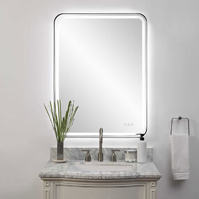 Crofton Large Rectangular Lighted Mirror