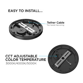 Dean Color-Select Outdoor Ceiling Flush Light