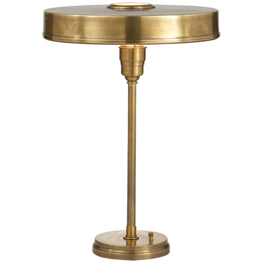 42039 - Lansing Lamp - Vintage Brass, White Marble, Bronze