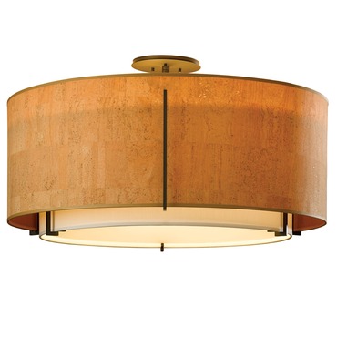 Exos Double Shade Semi Flush Ceiling Light