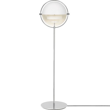 Louis Poulsen Floor Lamp Opal Glass PH 3½-2½, Chrome plated