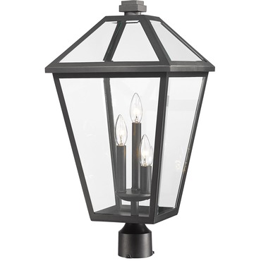 Hinkley Raley LED Post Top or Pier Mount Lantern - Museum Black - 1601MB-LV