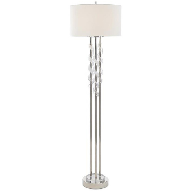 Frosted Glass Swirls Floor Lamp by John-Richard