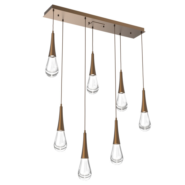 Raindrop Waterfall Linear Multi Light Pendant by Hammerton Studio