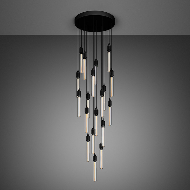 Heavy Metal Cascade Multi Light Pendant by Buster + Punch