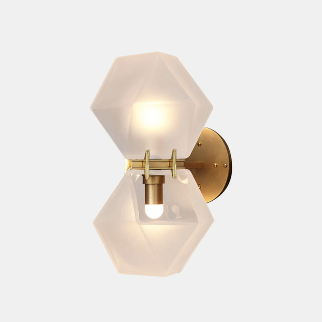 Welles Glass Double Wall Sconce by Gabriel Scott