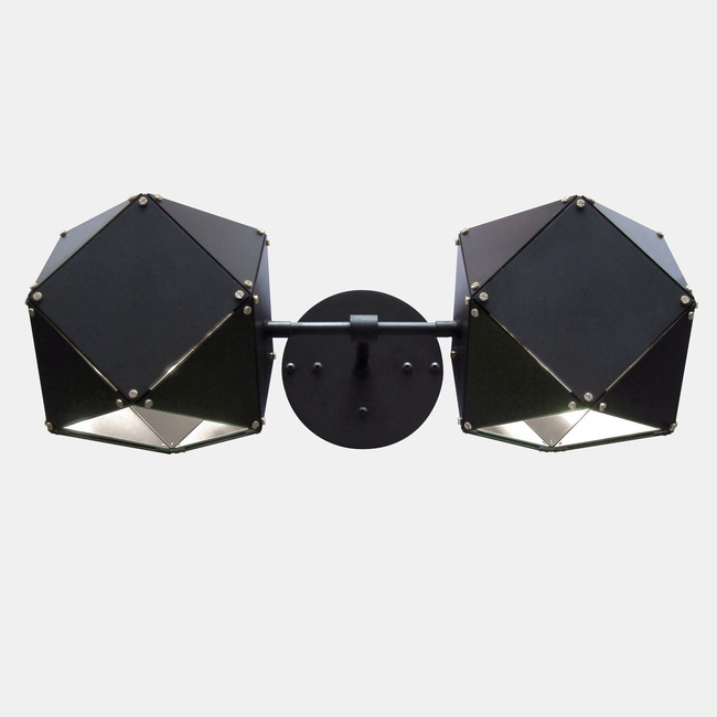 Welles Steel Double Wall Sconce by Gabriel Scott