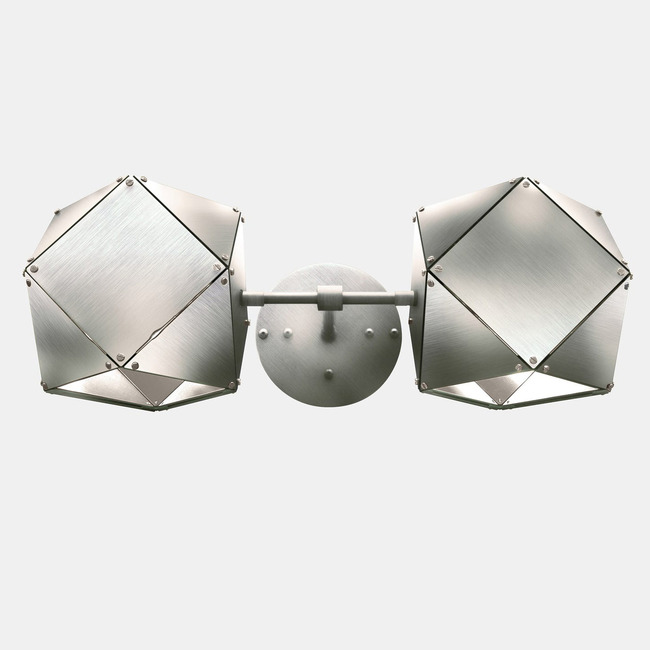 Welles Steel Double Wall Sconce by Gabriel Scott