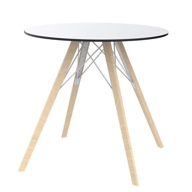 Faz Wood Round Dining Table by Vondom