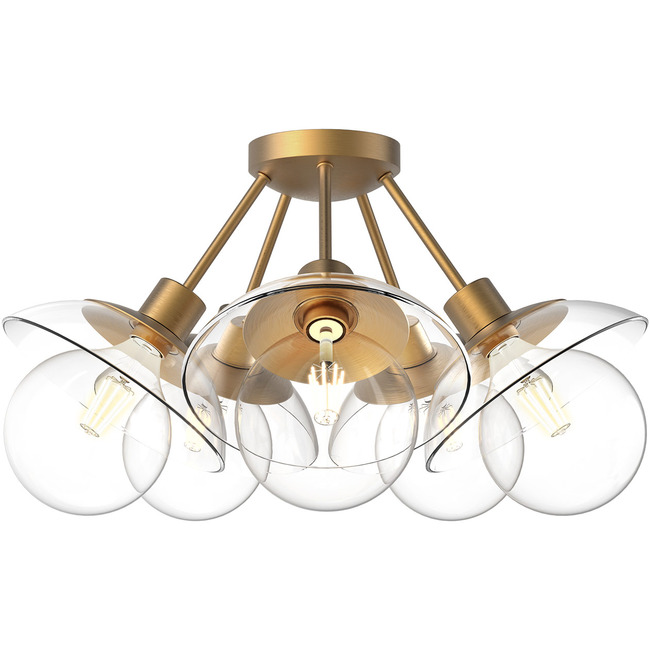 Francesca 5-Light Semi Flush Ceiling Light by Alora