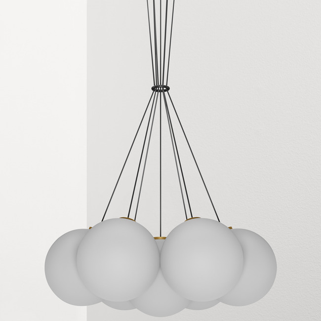 Glass 120 Cluster Chandelier by Anony