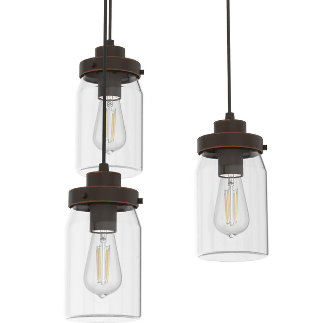 Devon Park 3 Light Round Pendant by Hunter Fan