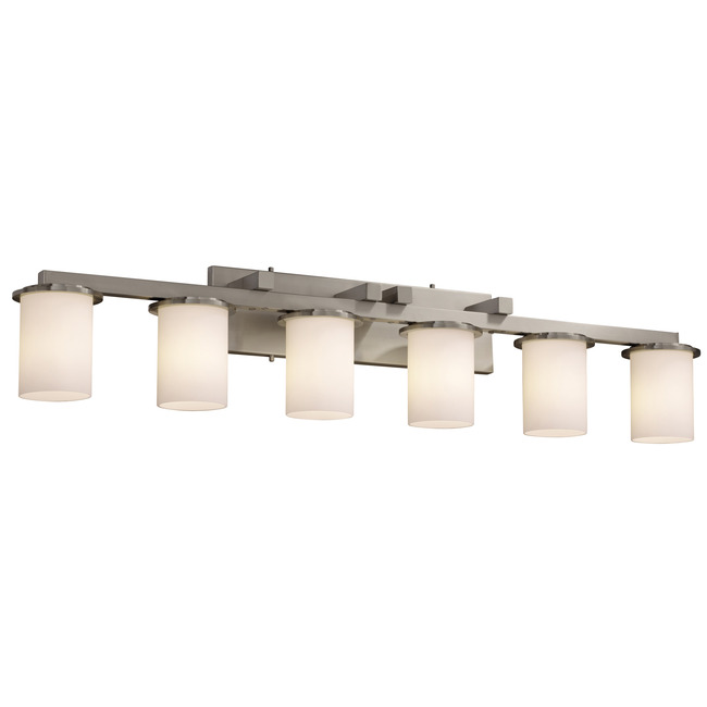 Fusion Dakota 6LT Cylinder Bathroom Vanity Light by Justice Design