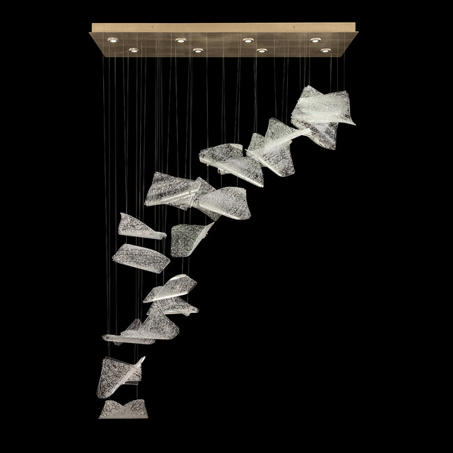 Elevate Pages Waterfall Pendant by Fine Art Handcrafted Lighting