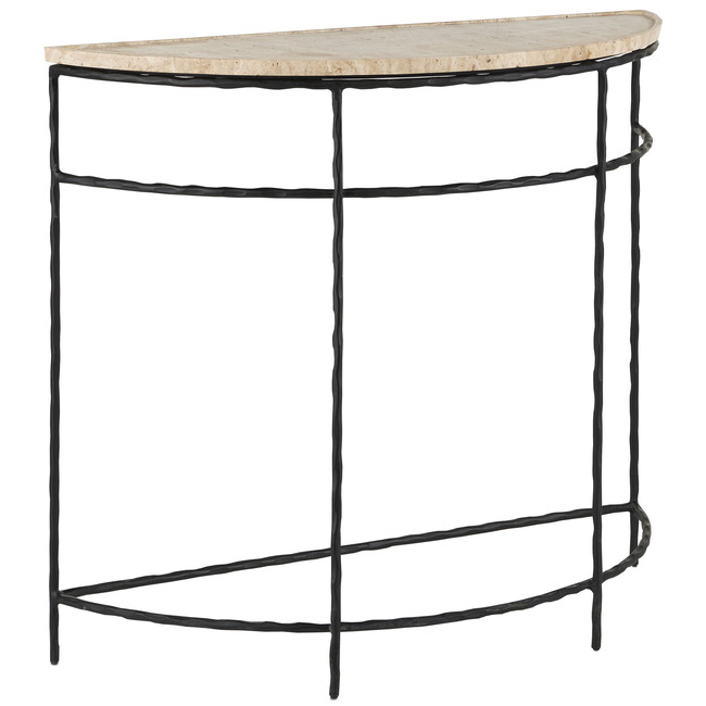 Boyles Demi-Lune Table by Currey and Company