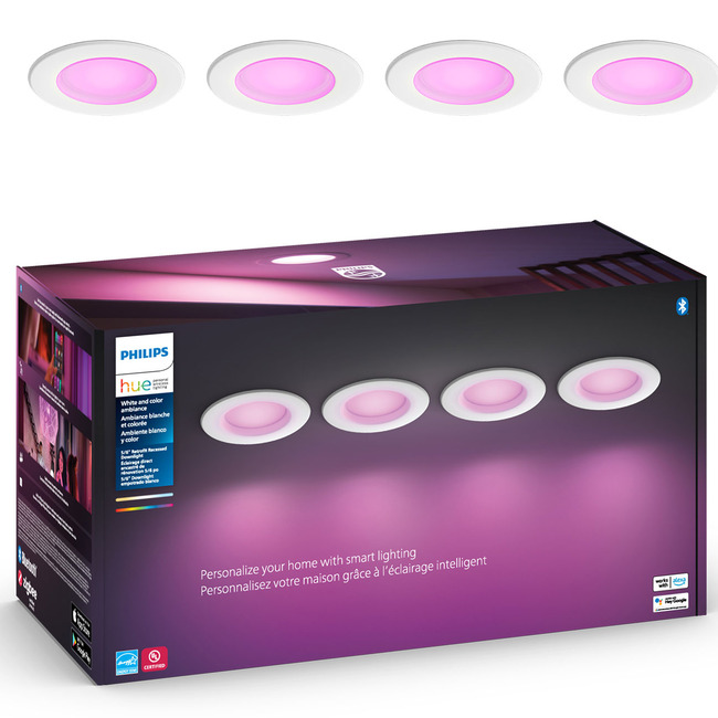 Hue 5/6IN White/Color Ambiance Smart LED Recessed Retrofit by Philips Hue