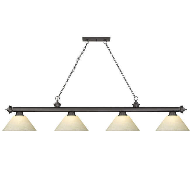 Cordon Linear Pendant with Cone Glass Shade  by Z-Lite