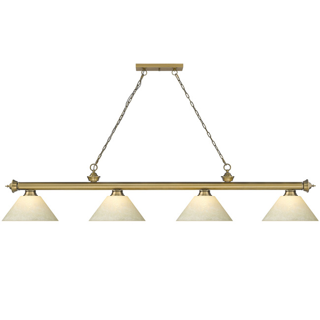 Cordon Linear Pendant with Cone Glass Shade  by Z-Lite