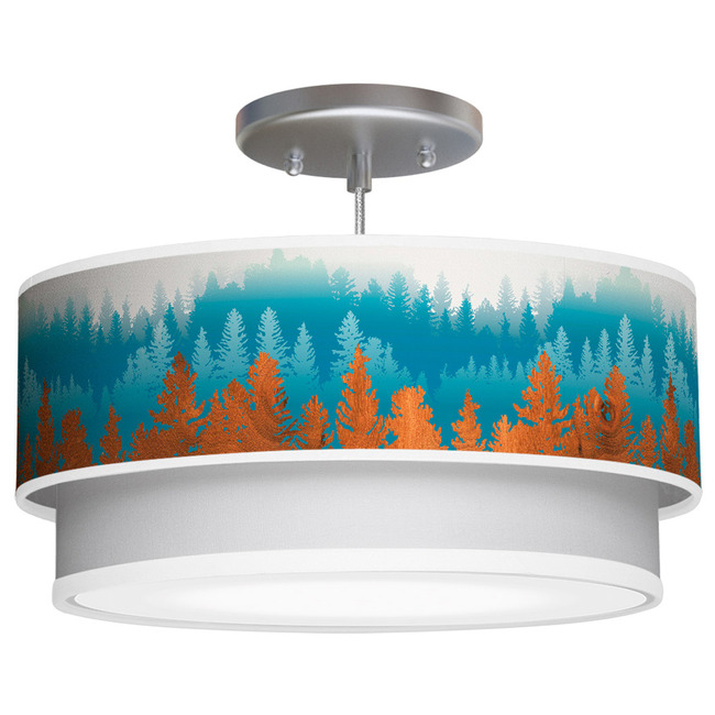 Treescape Double Tiered Pendant by Jef Designs