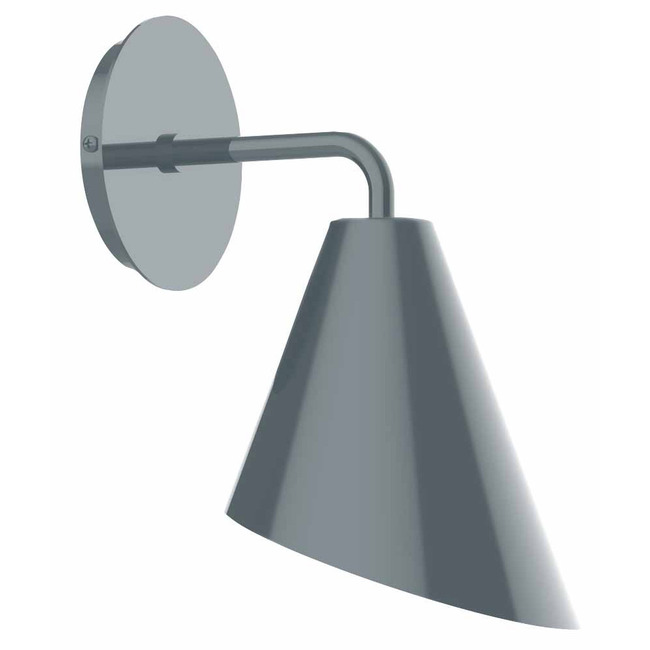 J-Series Angled Cone Curved Arm Wall Light by Montclair Light Works