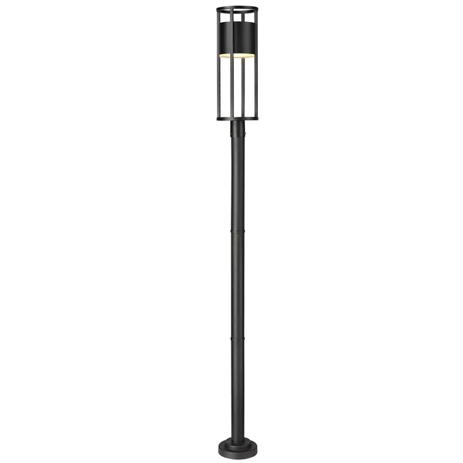 Luca Outdoor Post Light with Round Post/Stepped Base by Z-Lite