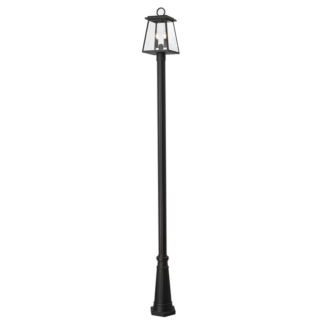 Broughton Outdoor Post Light with Round Post/Hexagon Base by Z-Lite