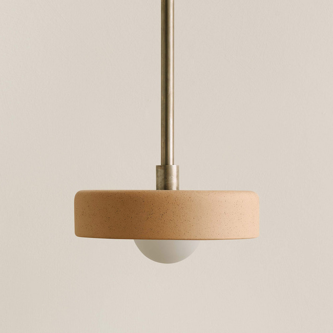 Ceramic Disc Orb Pendant by In Common With