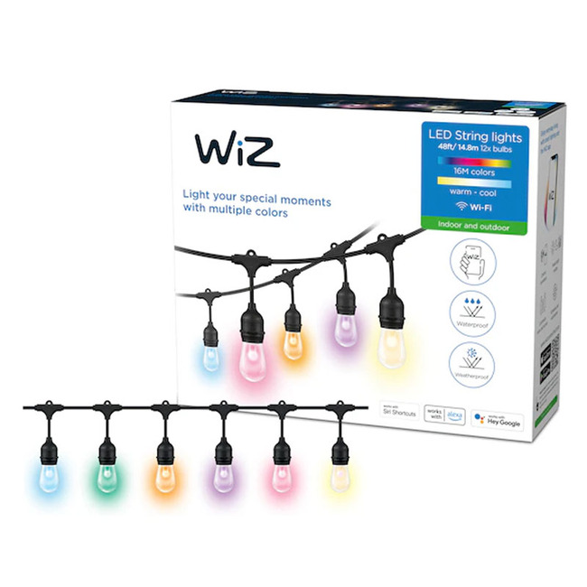 WiZ RGB+Tunable White String Light Kit 48 Foot 12 Light by WiZ