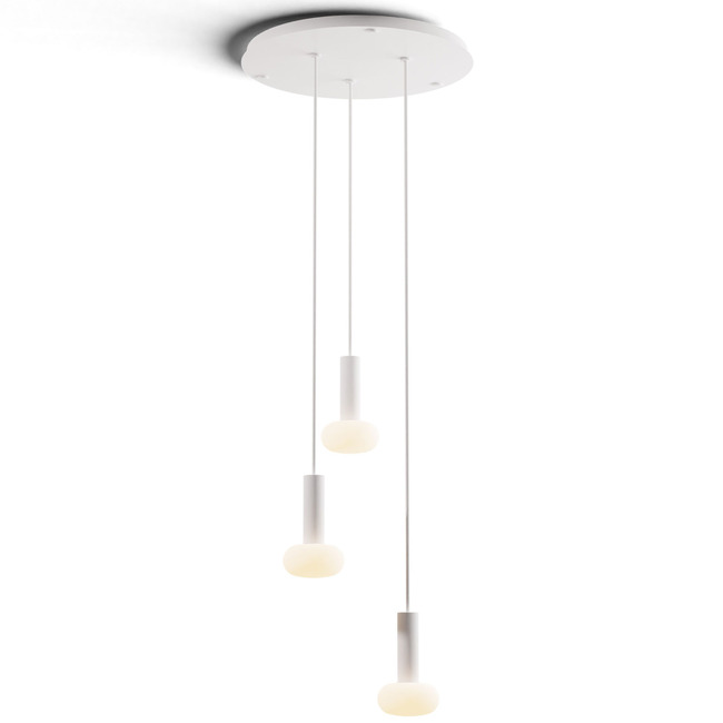 Combi Round Multi-Light Pendant with Glass Ball by Koncept Lighting