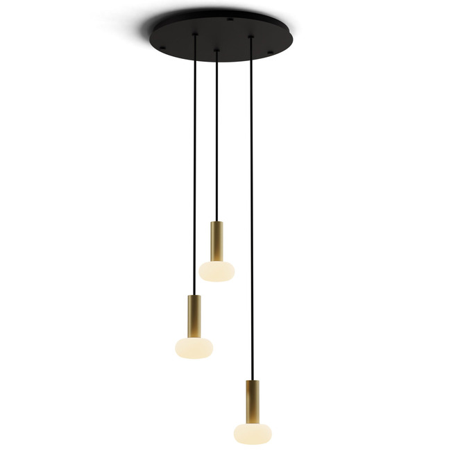 Combi Round Multi-Light Pendant with Glass Ball by Koncept Lighting