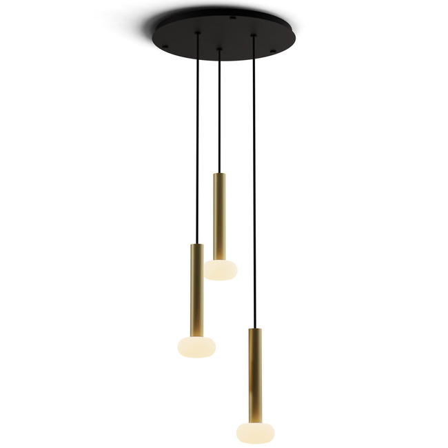 Combi Round Multi-Light Pendant with Glass Ball by Koncept Lighting