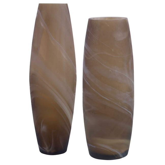 Delicate Swirl Vase Set of 2 by Uttermost