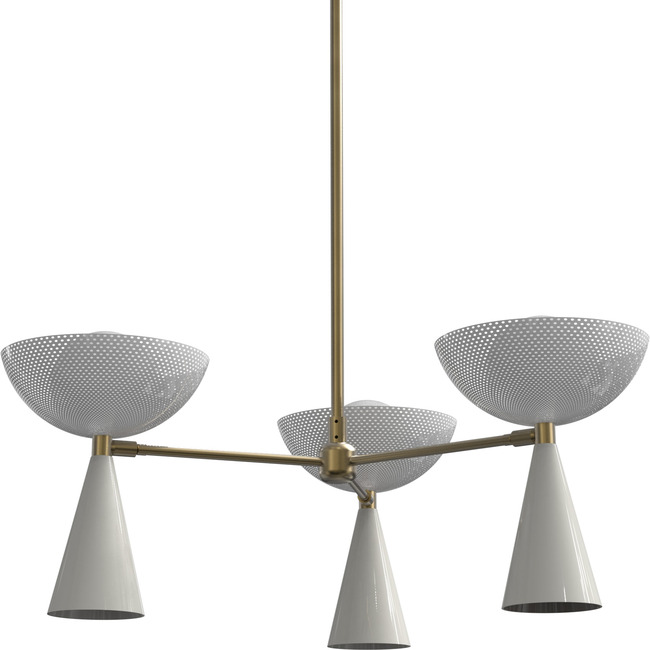 Molto 3-Arm Chandelier by Blueprint Lighting