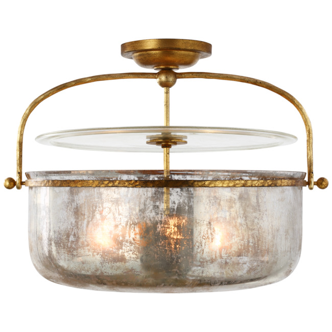 Lorford Lantern Semi Flush Ceiling Light by Visual Comfort Signature