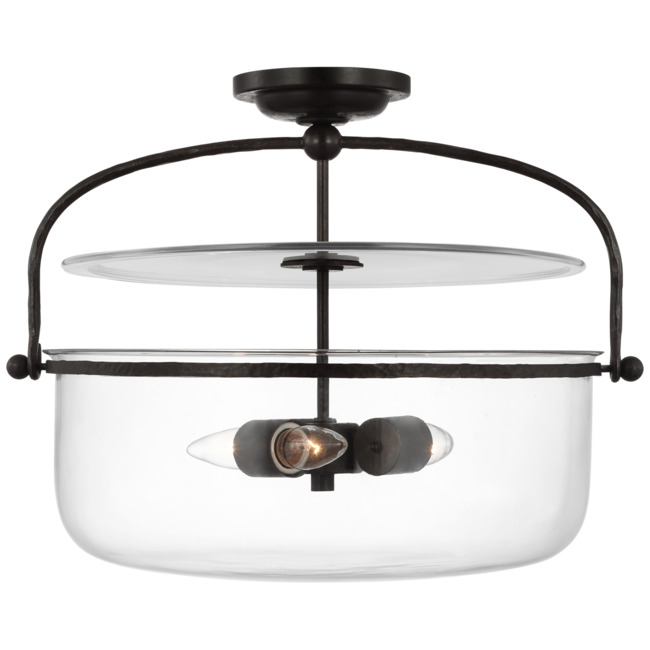 Lorford Lantern Semi Flush Ceiling Light by Visual Comfort Signature