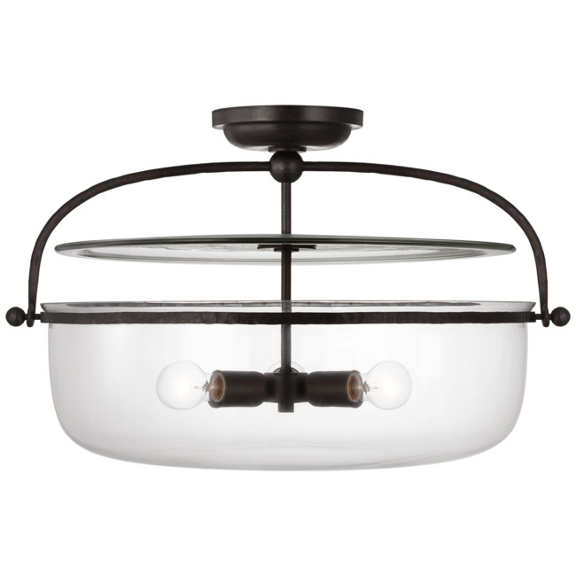 Lorford Lantern Semi Flush Ceiling Light by Visual Comfort Signature