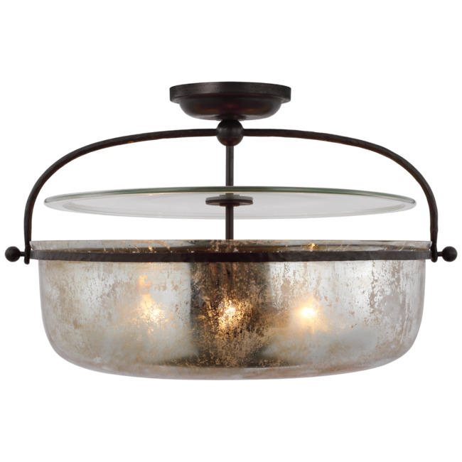 Lorford Lantern Semi Flush Ceiling Light by Visual Comfort Signature