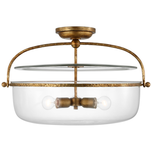 Lorford Lantern Semi Flush Ceiling Light by Visual Comfort Signature